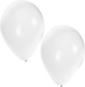 Bellatio Decorations ballonnen - 45 stuks - wit - 27 cm - helium of lucht - verjaardag / versiering