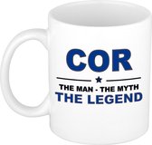 Cor The man, The myth the legend cadeau koffie mok / thee beker 300 ml