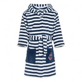 Playshoes - Fleecebadjas voor kinderen - Maritiem - Navy-blauw / wit - maat 98-104cm