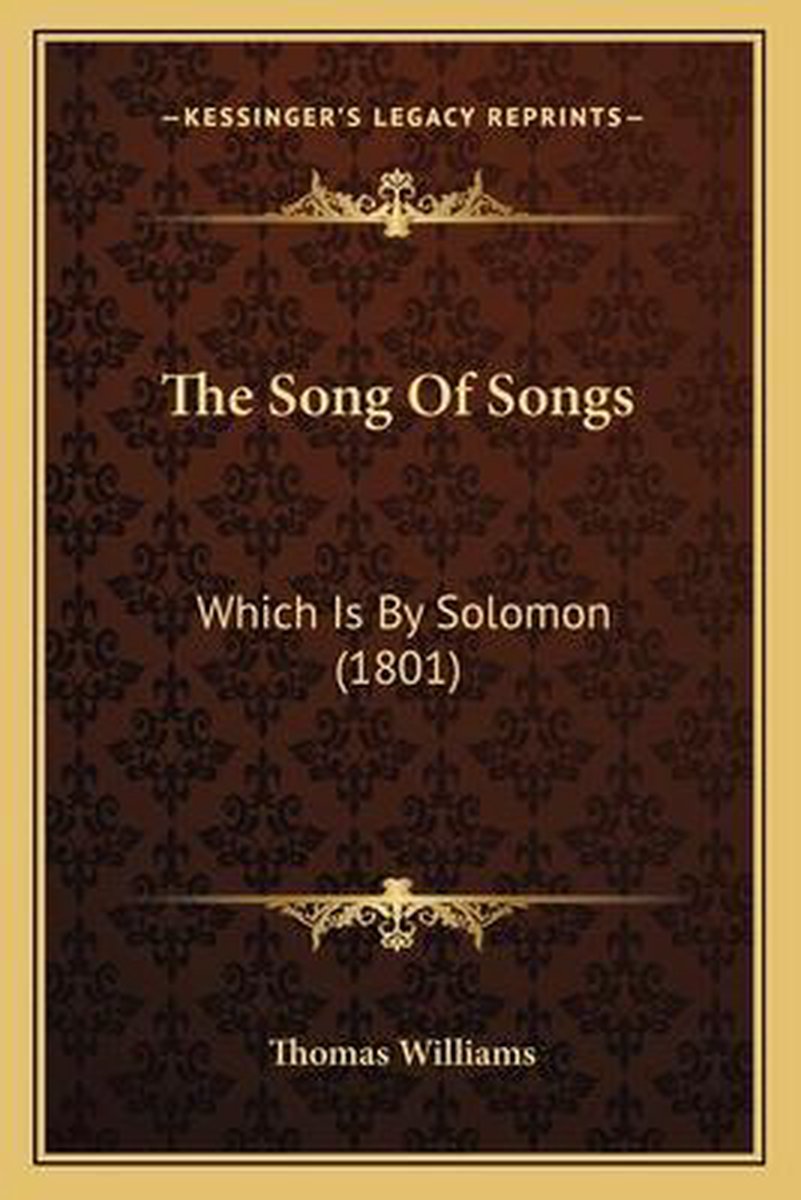 The Song Of Songs van A. Williams