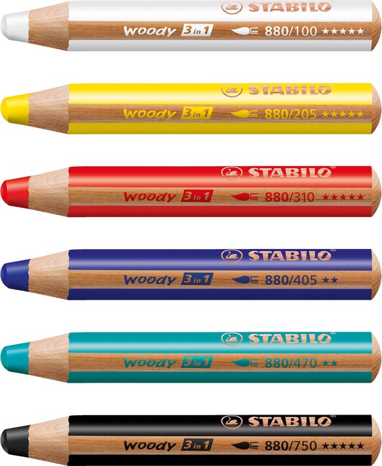 Etuis de crayons STABILO® woody 3 in 1, avec taille-crayon