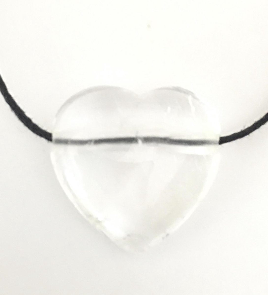 Bergkristal edelstenen hanger hart 2 cm zuiverende edelsteen
