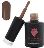 #NAKEDNUDE - Influence Gellac - Bruine gellak - Gellak bruin UV - UV Gellak - Gel nagellak - Gellac - Kado vrouw - Valentijns cadeau - Kado voor haar - 10 ml