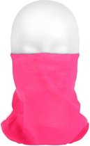 Multifunctionele morf sjaal neon roze unikleur - Voor volwassen - Gezichts bedekkers - Maskers voor mond - Windvangers - Gezichtsmasker
