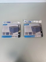 Opbergdozen in diverse patronen (zonder deksel) - set van 2 stuks (29 x 24 x 17 cm)
