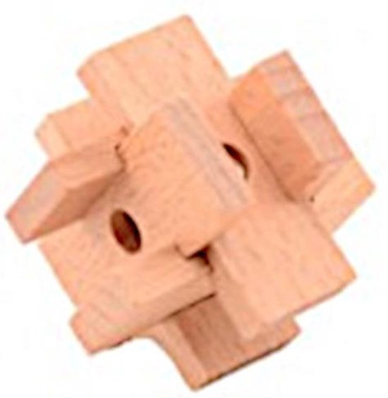 Afbeelding van het spel Johntoy Breinbreker Puzzel L 4,5 Cm Hout Bruin