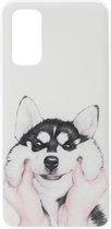 ADEL Siliconen Back Cover Softcase Hoesje Geschikt voor Samsung Galaxy S20 Plus - Husky Hond