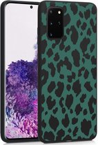iMoshion Hoesje Geschikt voor Samsung Galaxy S20 Plus Hoesje Siliconen - iMoshion Design hoesje - Zwart / Meerkleurig / Groen / Green Leopard