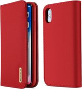 Dux Ducis Luxe Book Case Apple iPhone X Hoesje Echt Leer Rood