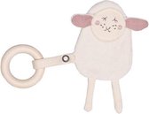 Wooly Organic - Bio houten bijtring met knisper schaap
