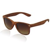 Wayfarer Wood | trendy zonnebril en goedkope zonnebril (UV400 bescherming - hoge kwaliteit) | Unisex  | zonnebril dames  & zonnebril heren