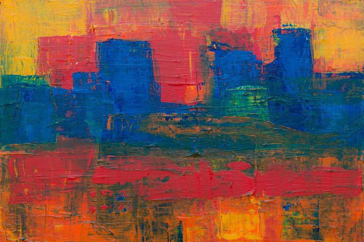 Canvasvooraandemuur.nl Abstract canvas voor aan de muur Multi