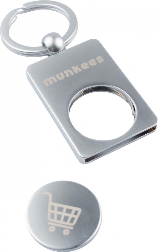 Metalen sleutelhanger Winkelwagenmuntje bedrukken en maken