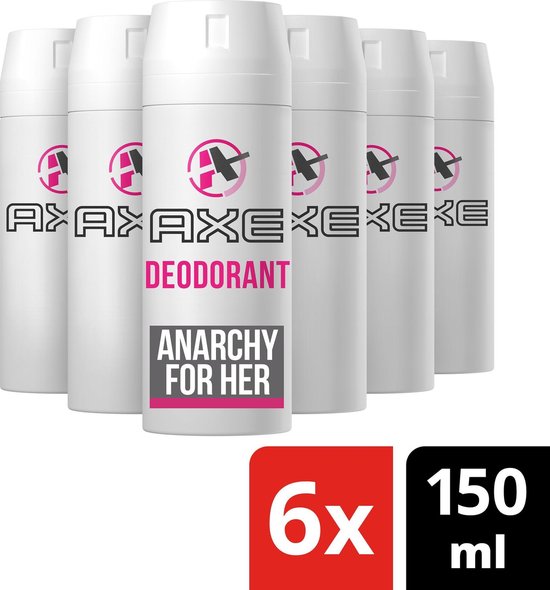 Maak los Donker worden blootstelling Axe Anarchy For Her Bodyspray Deodorant - 6 x 150 ml - Voordeelverpakking |  bol.com
