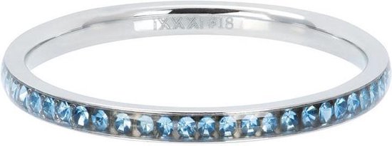 IXXXi JEWELRY - Vulring - Zirconia ring Light Saphire - Zilverkleurig - 2mm