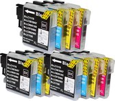 Huismerk XL Brother  inkt cartridge, lc1100 lc980 Multi pack van 4 stuks (1 x zwart, 1x C,M,Y)