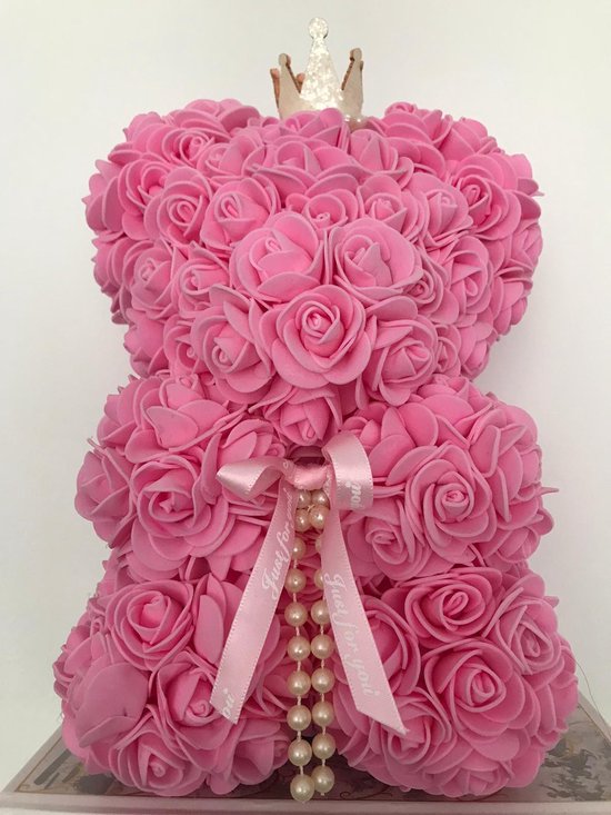 fictie Magazijn Aanmoediging Teddy beer van rozen. Liefdescadeau voor dame of meisje. Liefdesgeschenk  voor vrouw. ... | bol.com