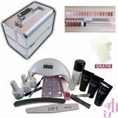 Guardian Beauty Manicure Set - Polygel Kit Glitter - 17- delige starterspakket incl. opbergkoffer - Kleur Tawny/Misty Rose Pink/Black - Gratis nageldoekjes en nagellijm - Gel nagellak