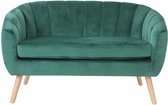 Sortio Home - Bank Lino - Groen - Zitbank - Velvet