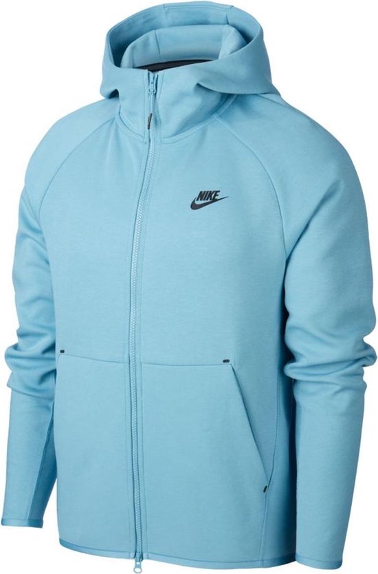 Nike tech fleece full zip hoodie in de kleur blauw. | bol
