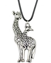 Giraffen koordketting- suede koord-50-70 cm- Charme Bijoux