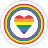 Grindstore Badge/button Rainbow Pride Badge Wit