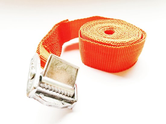 Belle Vous 6x Oranje Quick Release Spanbanden - 1-6 Meter - Voor Dakdrager, Bagage En Vervoer