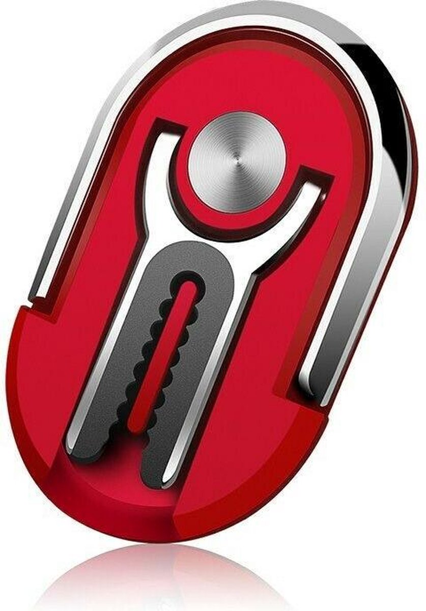 Flexibele clip - 360 graden telefoonhouder - flexiclip smartphone - telefoonhouder voor in auto en thuis - kleur Rood