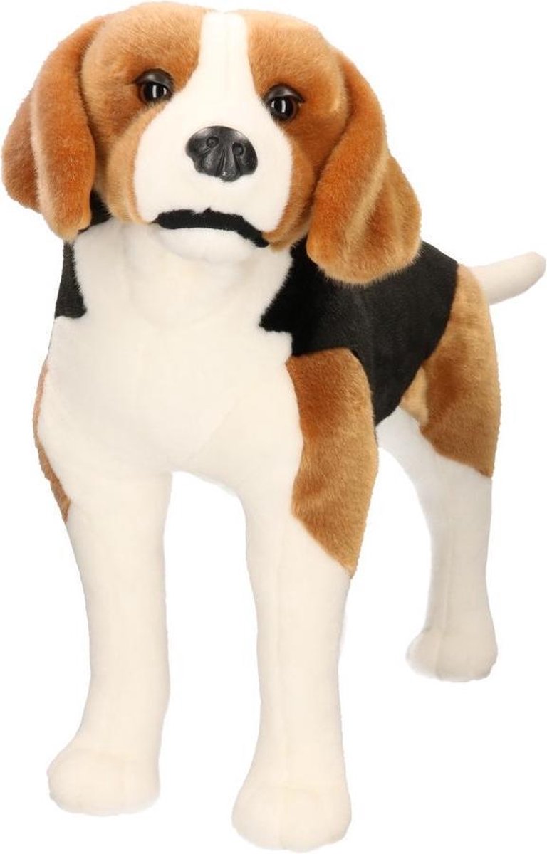Grande peluche chien Beagle marron / noir 53 cm - Peluches chien animaux -  Jouets pour... | bol