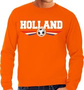 Holland landen / voetbal sweater met wapen in de kleuren van de Nederlandse vlag - oranje - heren - Holland landen trui / kleding - EK / WK / voetbal sweater XXL