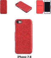 UNIQ Accessory Rood hoesje iPhone 7-8 - Book Case - Pasjeshouder - Magneetsluiting