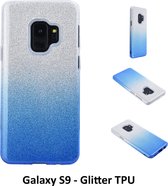 Kleurovergang Blauw Glitter TPU Achterkant voor Samsung Galaxy S9 (G960)