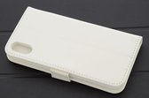 Wit hoesje iPhone X-Xs - Book Case - Pasjeshouder - Magneetsluiting