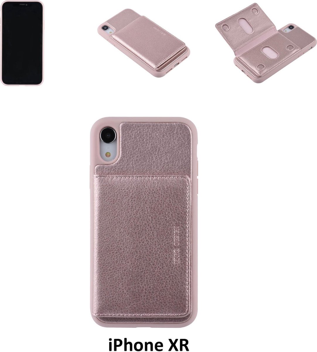 UNIQ Accessory iPhone XR Kunstleer Backcover hoesje - Roze