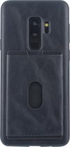 UNIQ Accessory Galaxy S9 Plus Kunstleer Backcover hoesje met portemonnee - Zwart (G965)