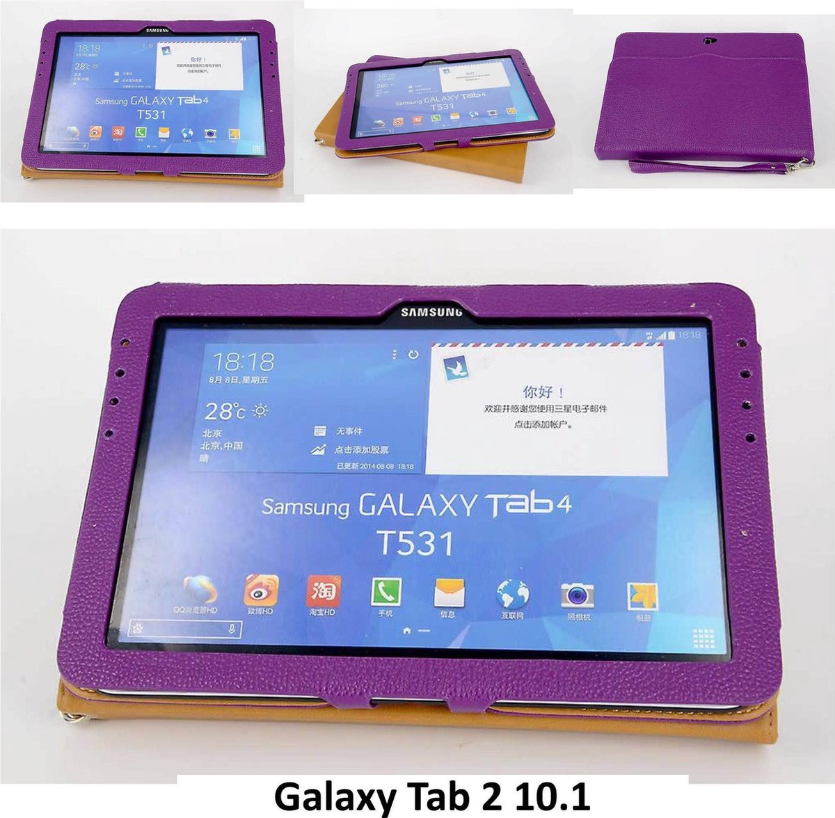 kandidaat was geweten Samsung Galaxy Tab 2 10.1 Smart Tablethoes Paars voor bescherming van tablet  (P5110) | bol.com