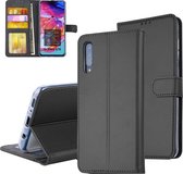 Zwart Book Case voor Samsung Galaxy A70 - Pasjeshouder - Magneetsluiting (A705F)
