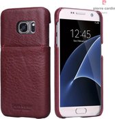 Rood hoesje van Pierre Cardin - Backcover - Stijlvol - Leer - voor Galaxy S7 - Luxe cover