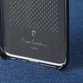 Zwart hoesje van Pierre Cardin - Backcover - Stijlvol - Leer - voor Galaxy S8 Plus - Luxe cover