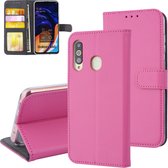 Felroze hoesje Samsung Galaxy A60 - Book Case - Pasjeshouder - Magneetsluiting (A606F)