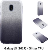 Kleurovergang Zwart Glitter TPU Achterkant voor Samsung Galaxy J3 (2017) (J330F)