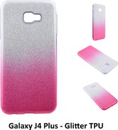 Kleurovergang Roze Glitter TPU Achterkant voor Samsung Galaxy J4 Plus (J415)