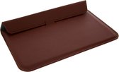 Ultra slim universele Laptop Sleeve 15.4 inch Bruin Insteek hoesje Hard - Slim