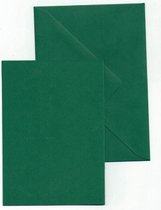 20 Gevouwen kaarten met Enveloppen - Kerstgroen - 220 grams papier - A6 / C6 - 148x105mm / 162x114mm