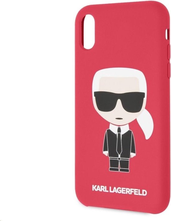 Rood hoesje van Karl Lagerfeld - Backcover - Full Body - iPhone XR - Karl  Iconic | bol