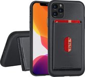 UNIQ Accessory iPhone 11 Pro Kunstleer Backcover hoesje met portemonnee - Zwart