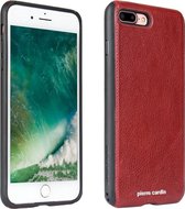 Rood hoesje van Pierre Cardin - Backcover - Leer - Stijlvol - iPhone 7-8 Plus - Luxe cover