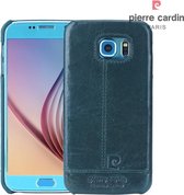 Groen hoesje van Pierre Cardin - Backcover - Stijlvol - Leer - Galaxy S6 - Luxe cover