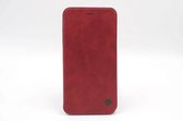 Nillkin Qin Rood hoesje iPhone 7-8 Plus - Book Case - Magneetsluiting - Leren Pasjeshouder