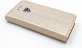 Goud hoesje voor iPhone 5-5s-SE - Book Case - Pasjeshouder - Magneetsluiting